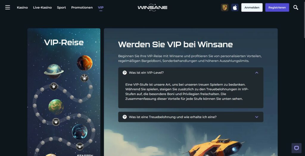 winsane casino vip